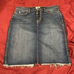 Hudson denim skirt distressed look